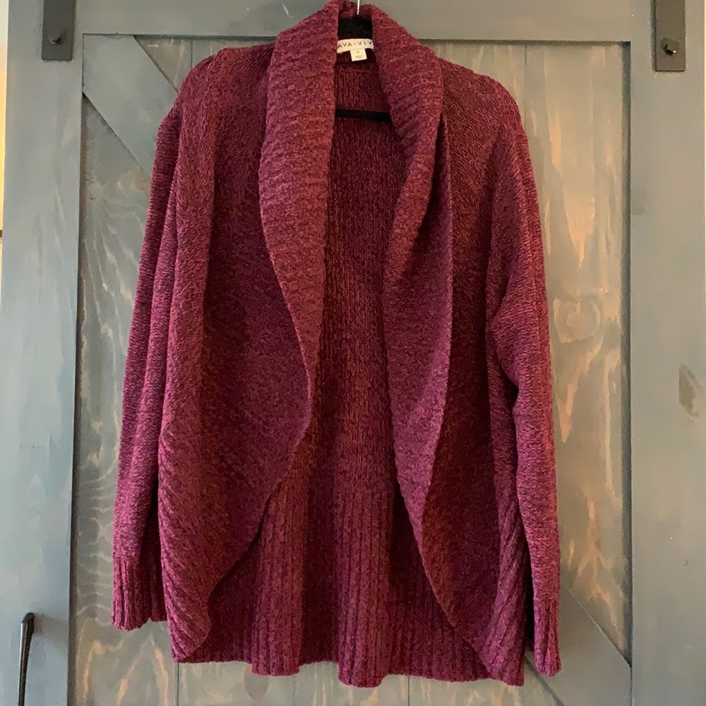 2x burgundy oversized cardigan